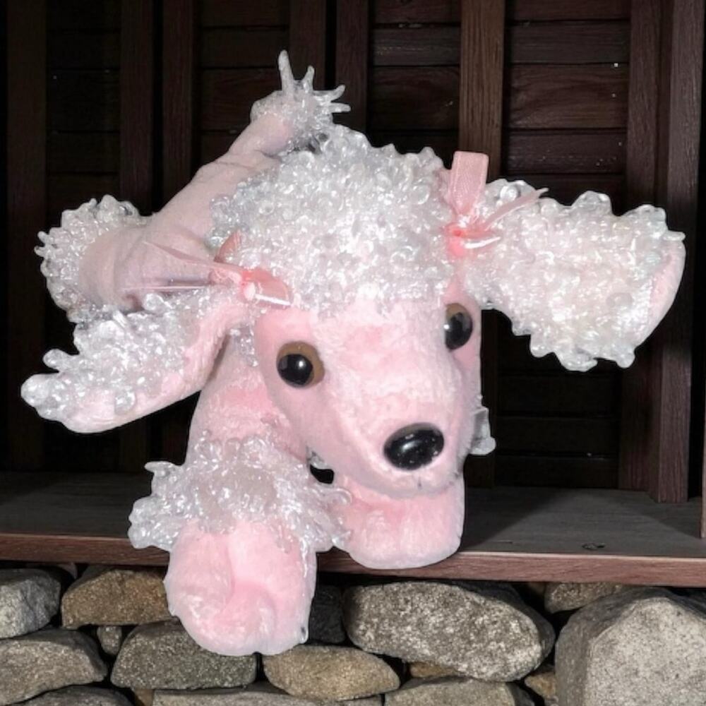 Unipak 7" Pink Poodle Plush Stuffed Animal Puppy Dog Nursery Soft Toy Puppy Gift